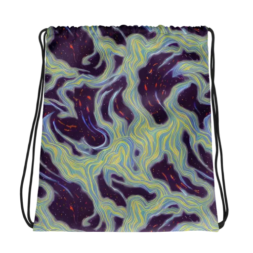 Celestial Tides on a Drawstring Bag