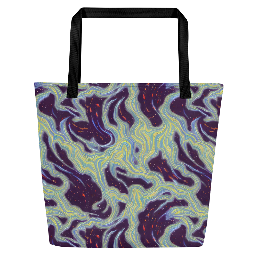 Celestial Tides on Large Tote Bag W/ Pocket — Front