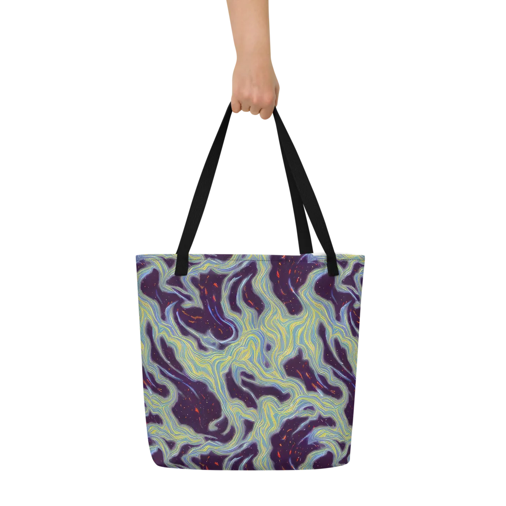 Celestial Tides on Large Tote Bag W/ Pocket — Front