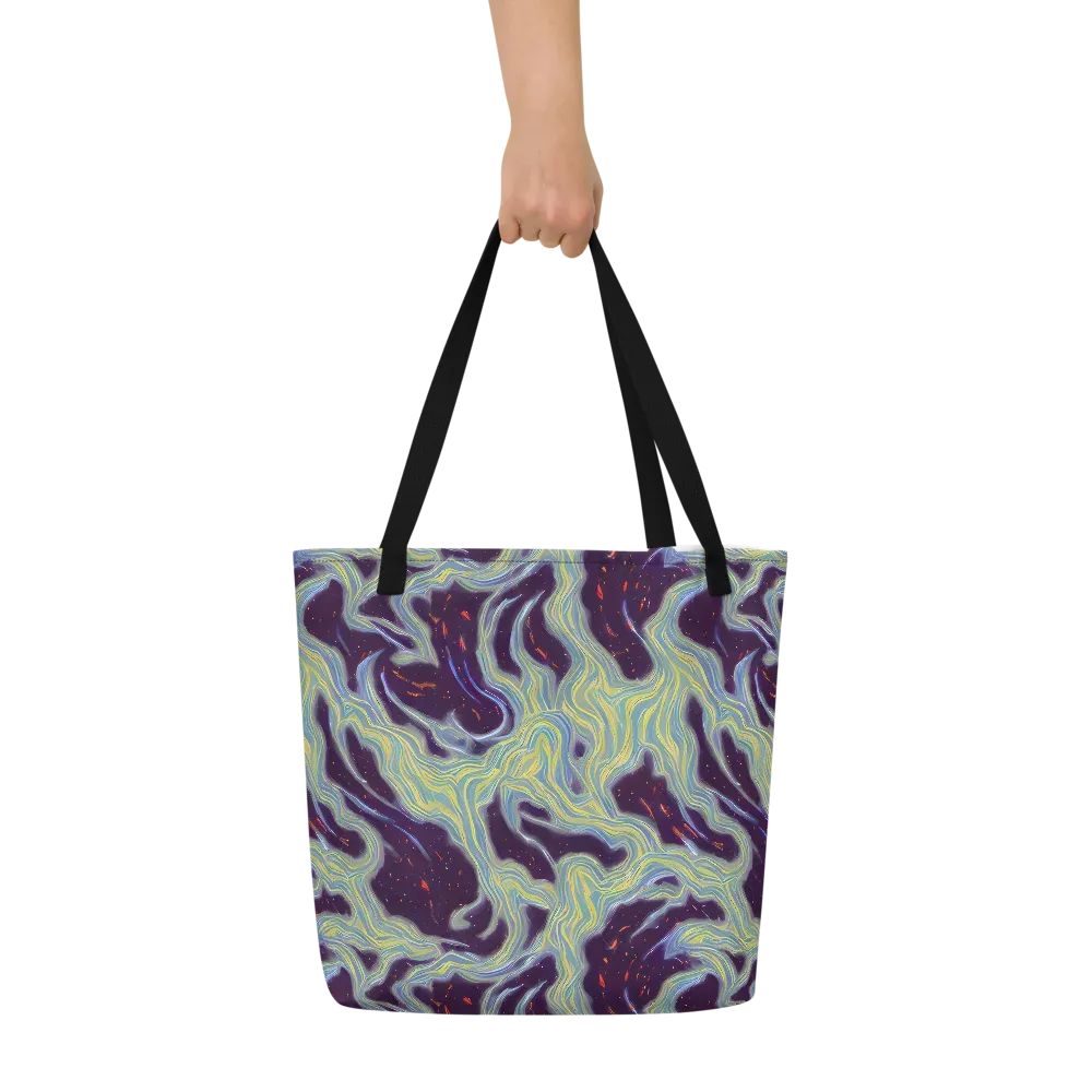 Celestial Tides on Large Tote Bag W/ Pocket — Front