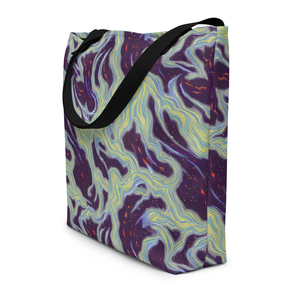 Celestial Tides on Large Tote Bag W/ Pocket — Front
