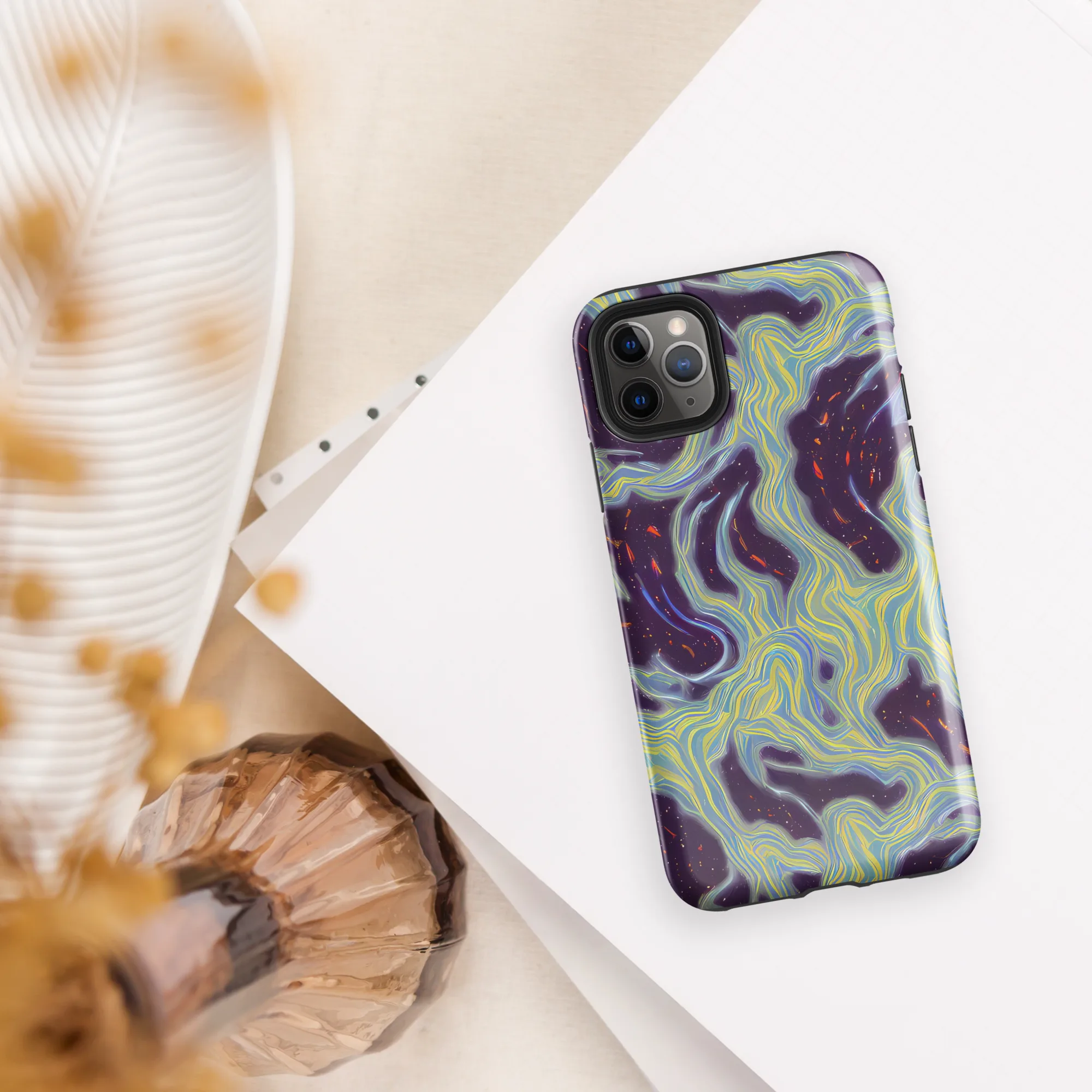 Celestial Tides on Tough Case for iPhone® — Front