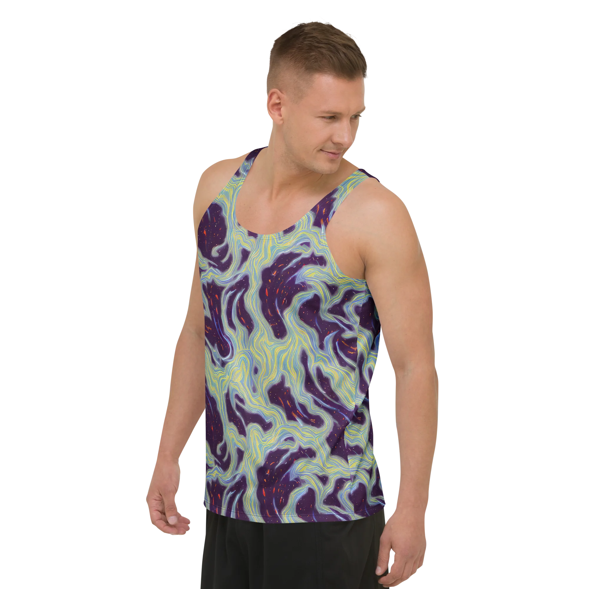 Celestial Tides on Men's Tank Top — Left Front