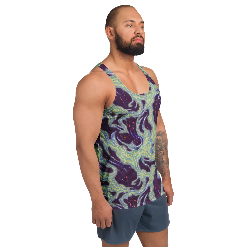 Celestial Tides on Men's Tank Top — Right Front