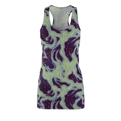 Celestial Tides on a Racerback Dress