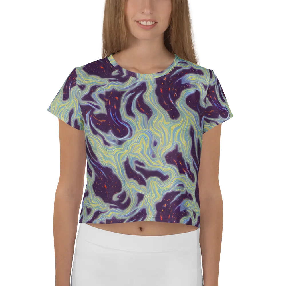 Celestial Tides on Crop Tee — Front