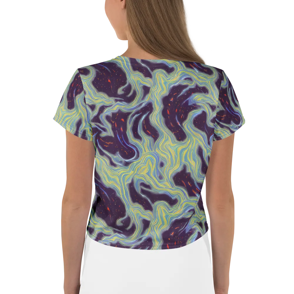 Celestial Tides on Crop Tee — Back