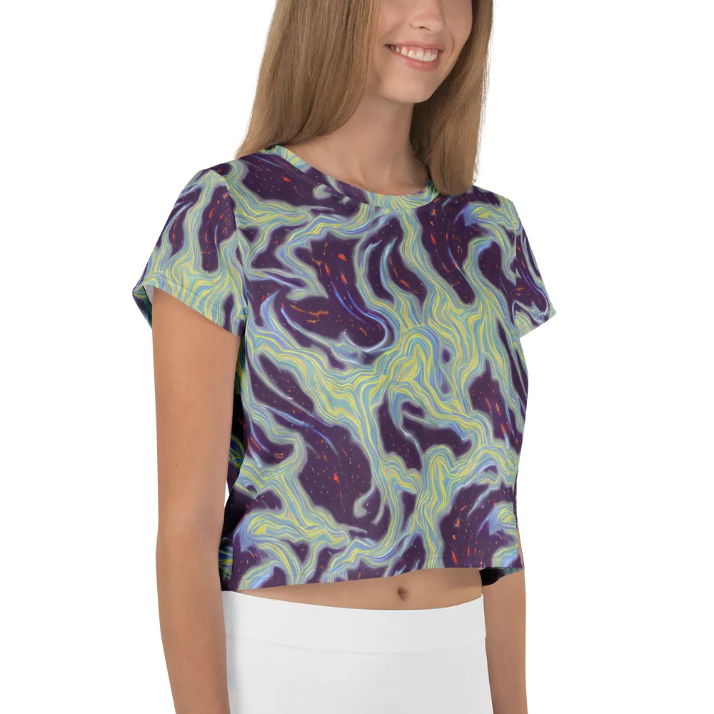 Celestial Tides on Crop Tee — Right