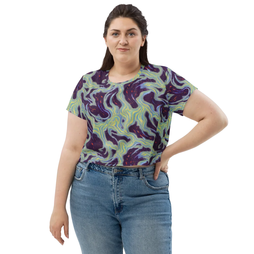 Celestial Tides on Crop Tee — Front