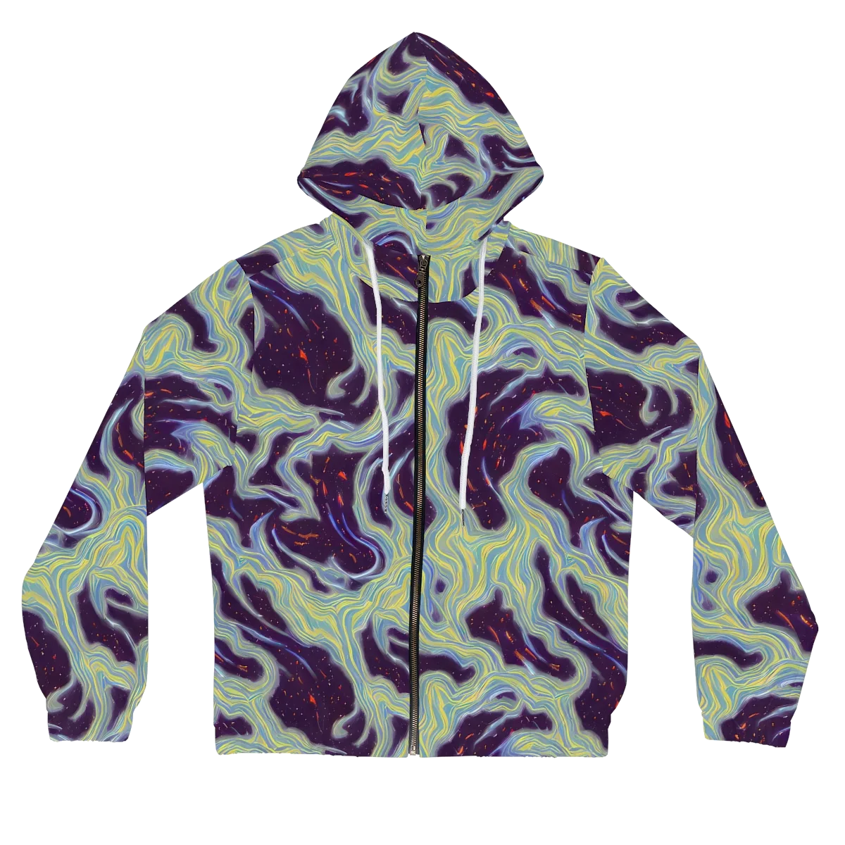 Celestial Tides on Women's Full-Zip Hoodie — Front