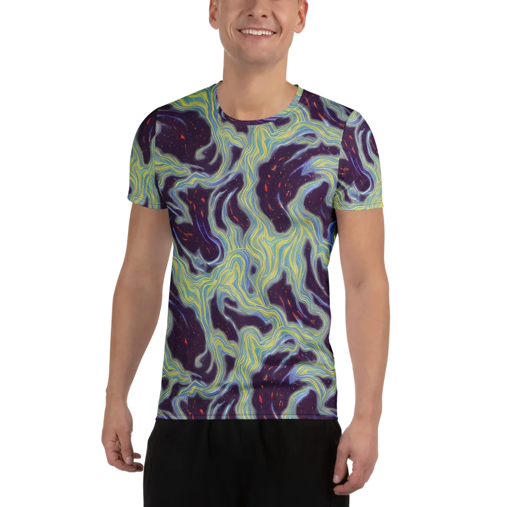 Celestial Tides on Men's Athletic T-Shirt — Front