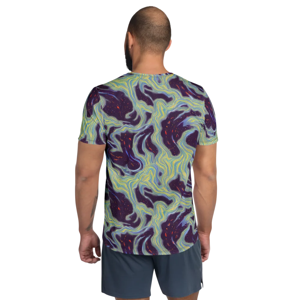 Celestial Tides on Men's Athletic T-Shirt — Back