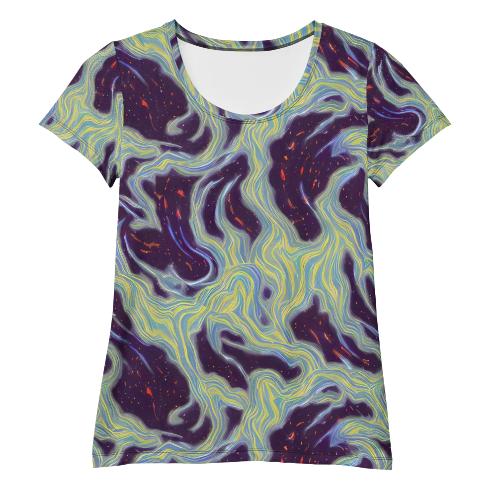 Celestial Tides on Women's Athletic T-Shirt — Front