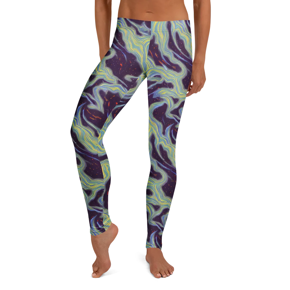 Celestial Tides on Leggings — Front