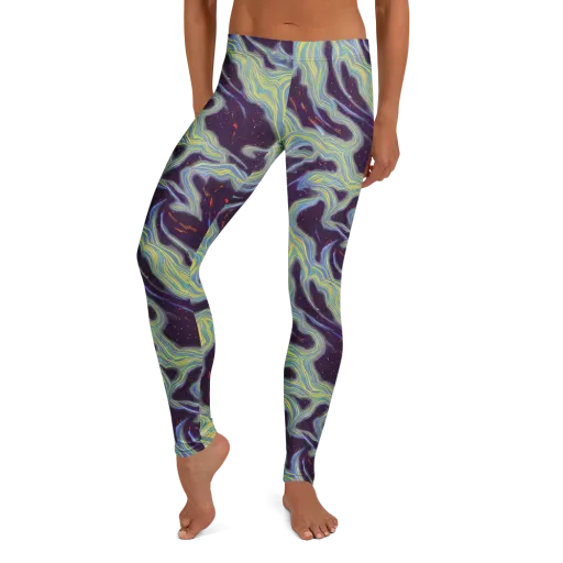 Celestial Tides on a Leggings