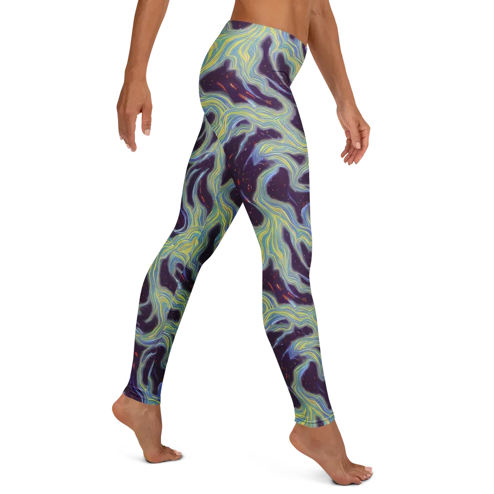 Celestial Tides on Leggings — Right