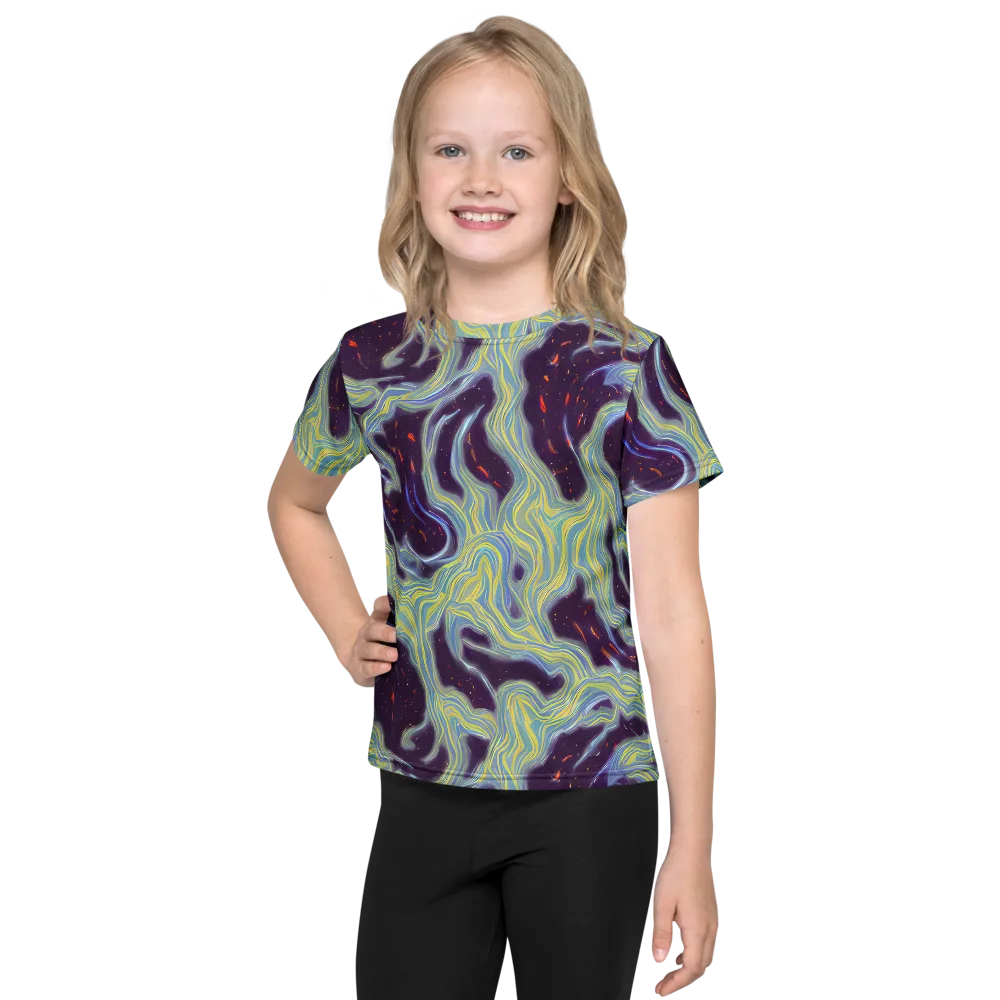 Celestial Tides on Kids Crew Neck T-Shirt — Front