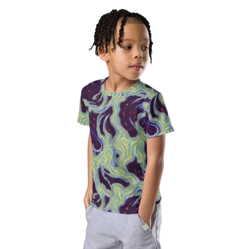Celestial Tides on a Kids Crew Neck T-Shirt