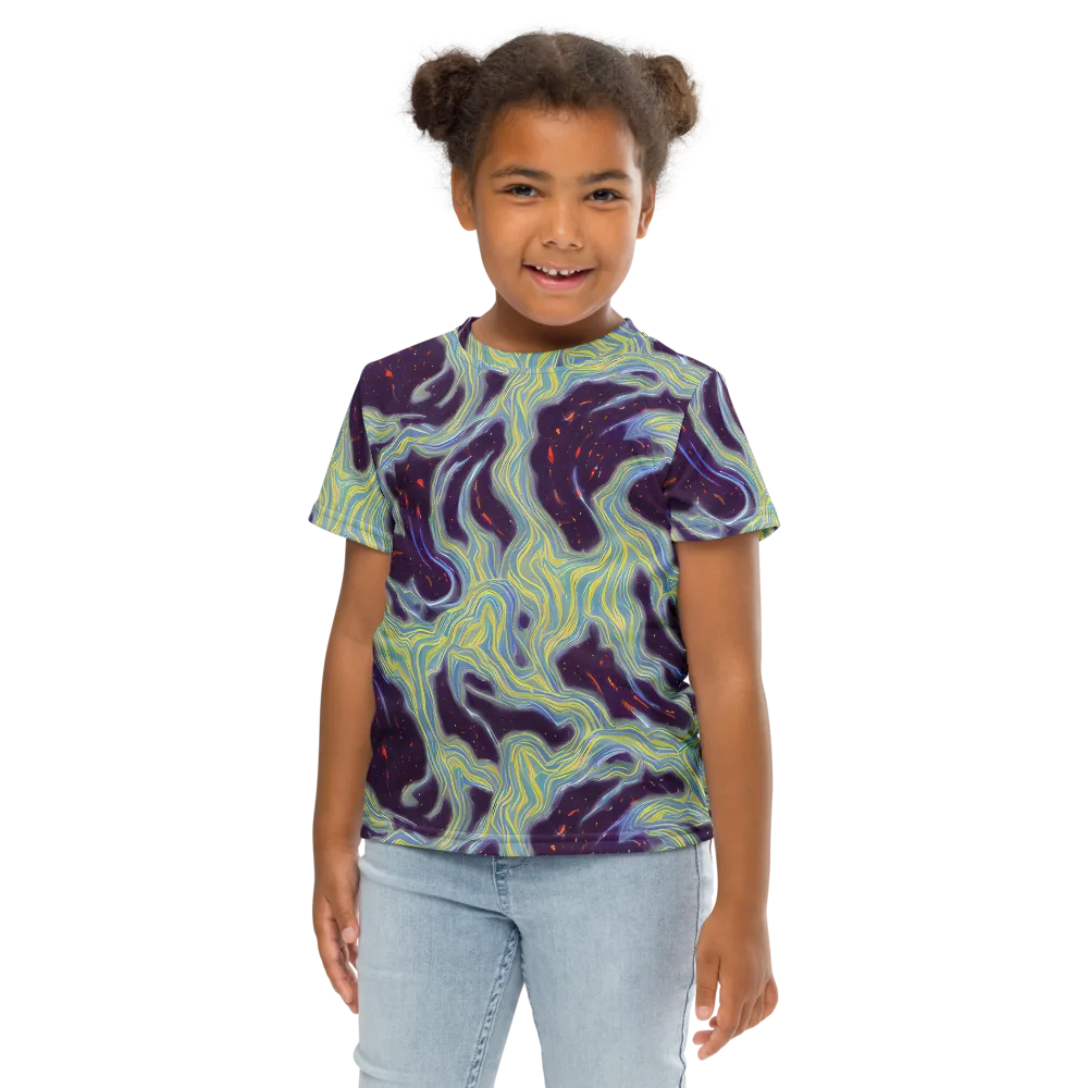 Celestial Tides on Kids Crew Neck T-Shirt — Front