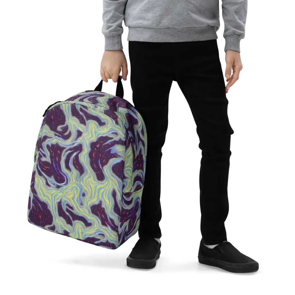 Celestial Tides on Minimalist Backpack — Zoomed-in