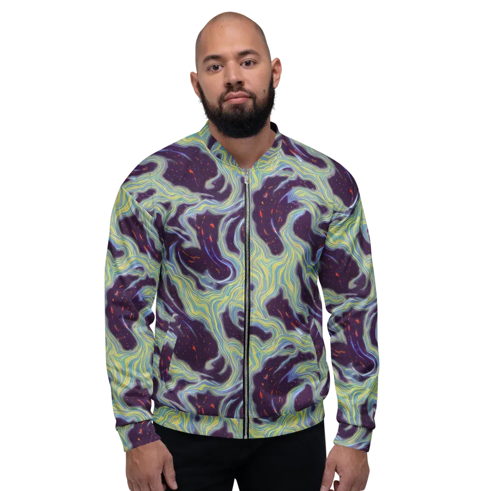 Celestial Tides on Bomber Jacket — Front