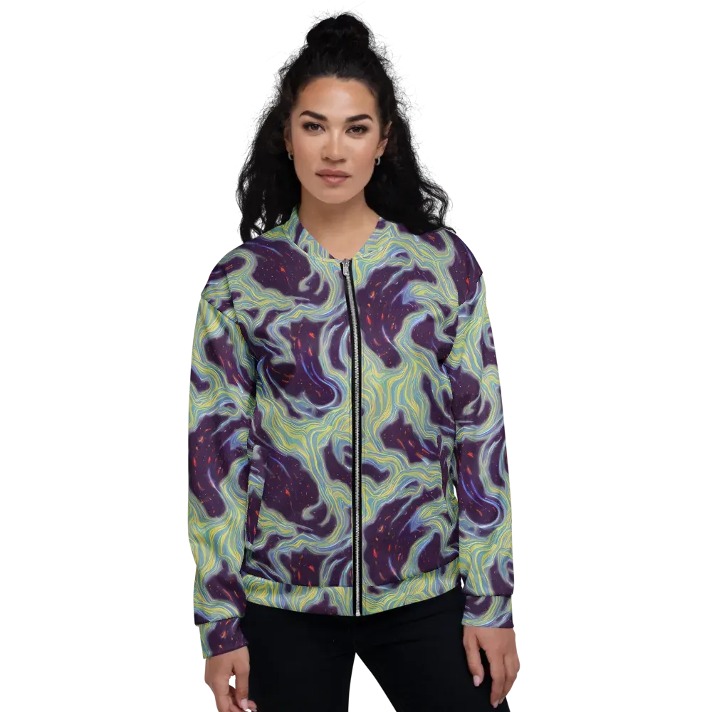 Celestial Tides on Bomber Jacket — Front
