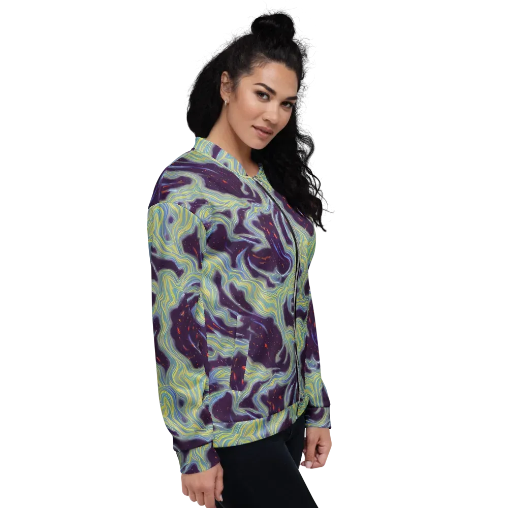 Celestial Tides on Bomber Jacket — Right