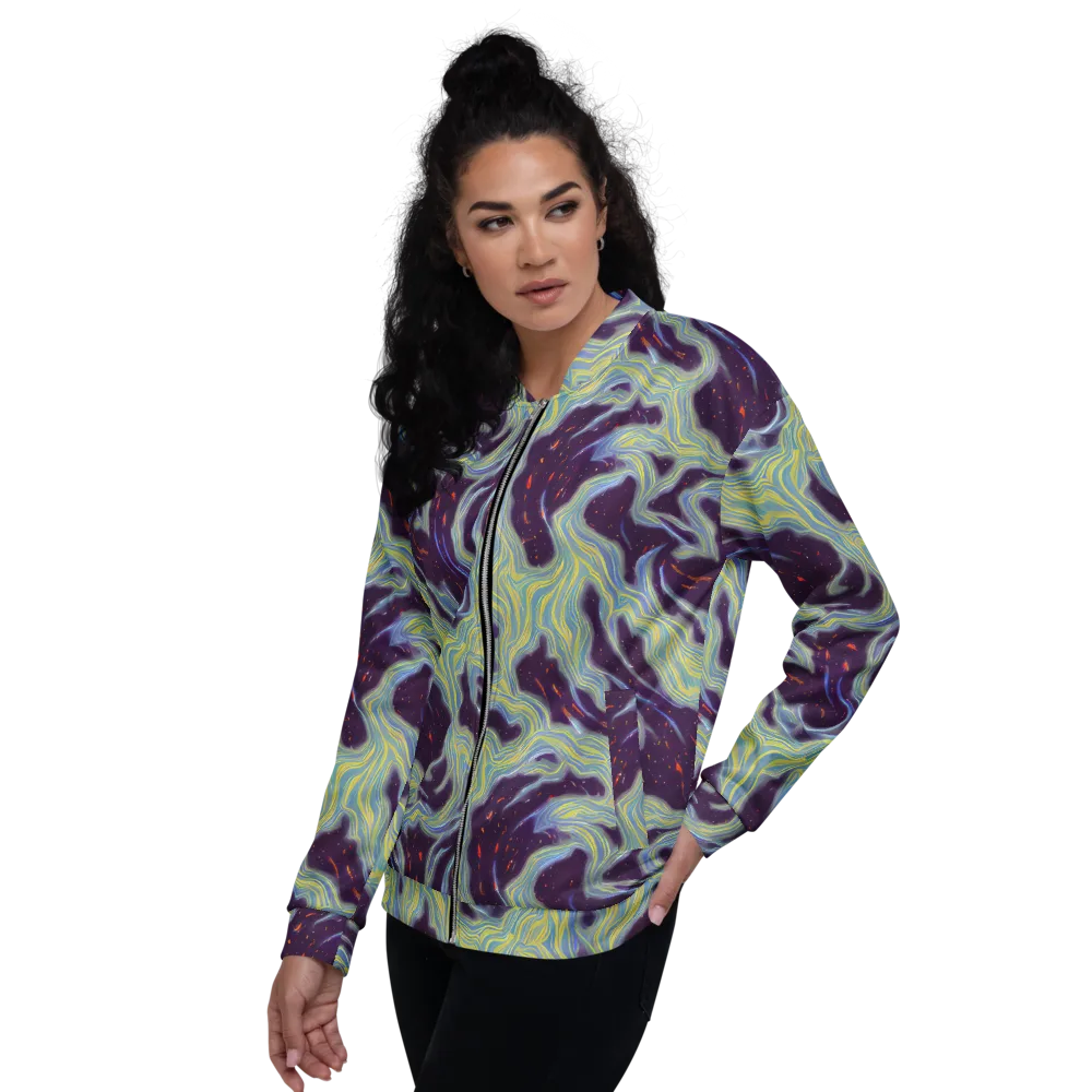 Celestial Tides on Bomber Jacket — Left