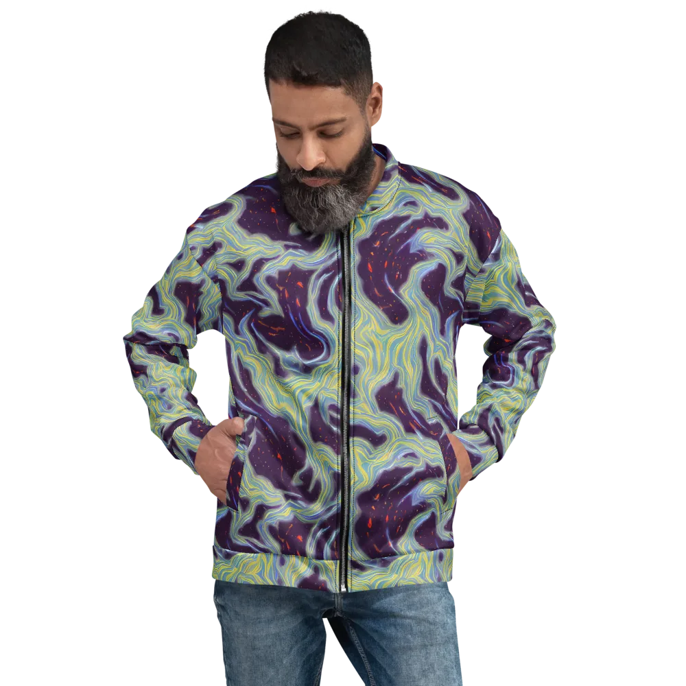 Celestial Tides on Bomber Jacket — Front