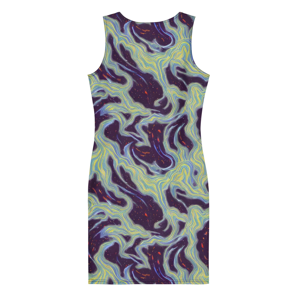 Celestial Tides on Bodycon Dress — Back