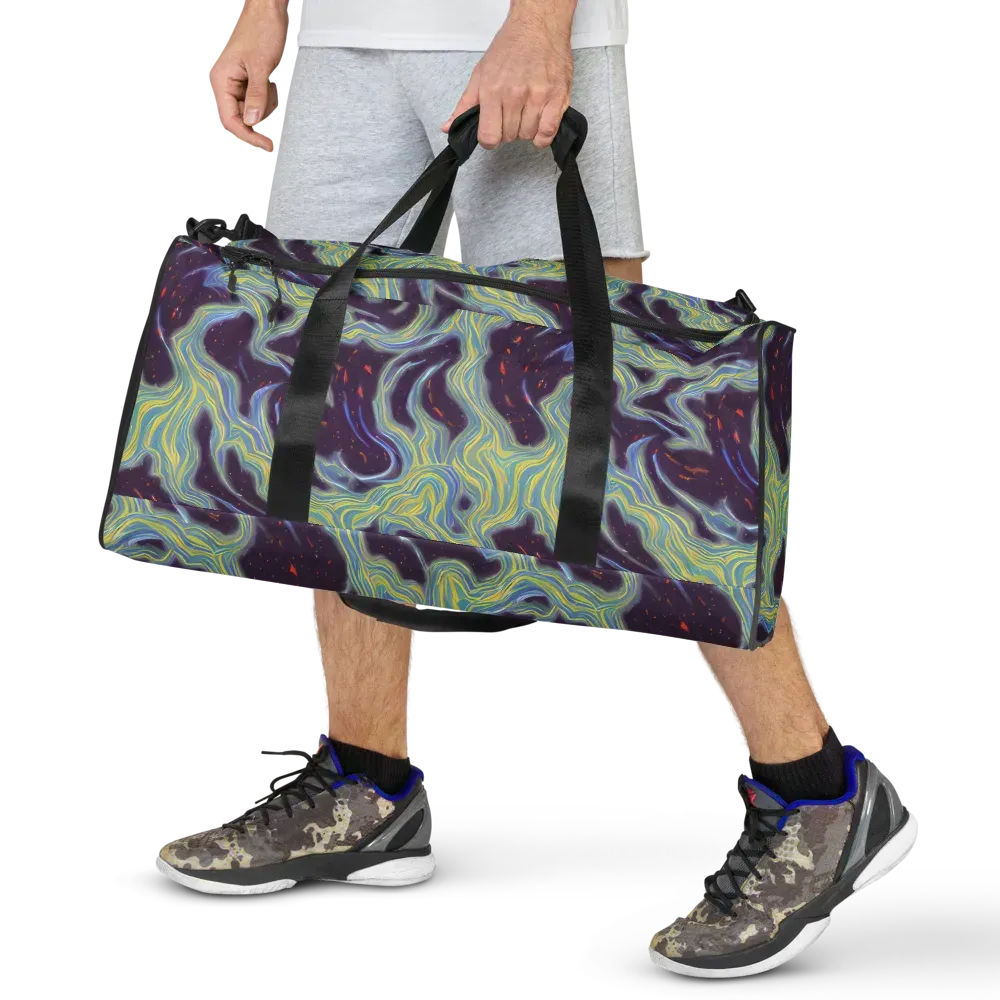 Celestial Tides on Duffle Bag — Front