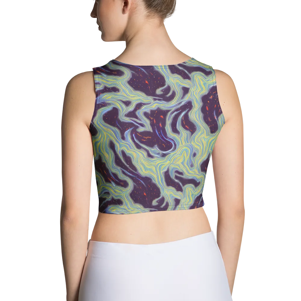 Celestial Tides on Crop Top — Back