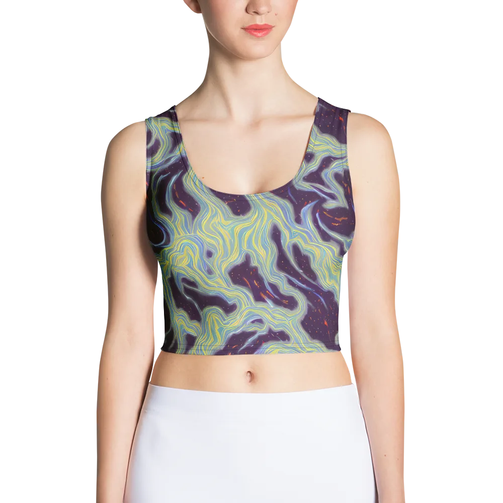 Celestial Tides on Crop Top — Front