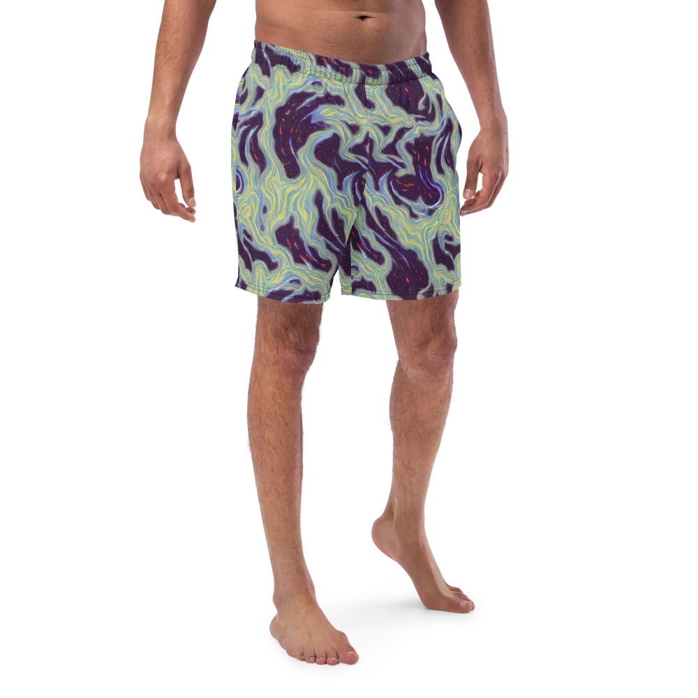Celestial Tides on Swim Trunks — Front
