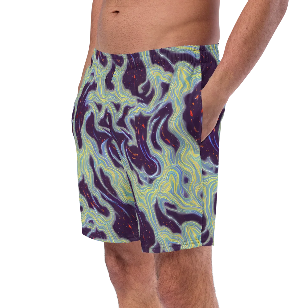 Celestial Tides on Swim Trunks — Left Front