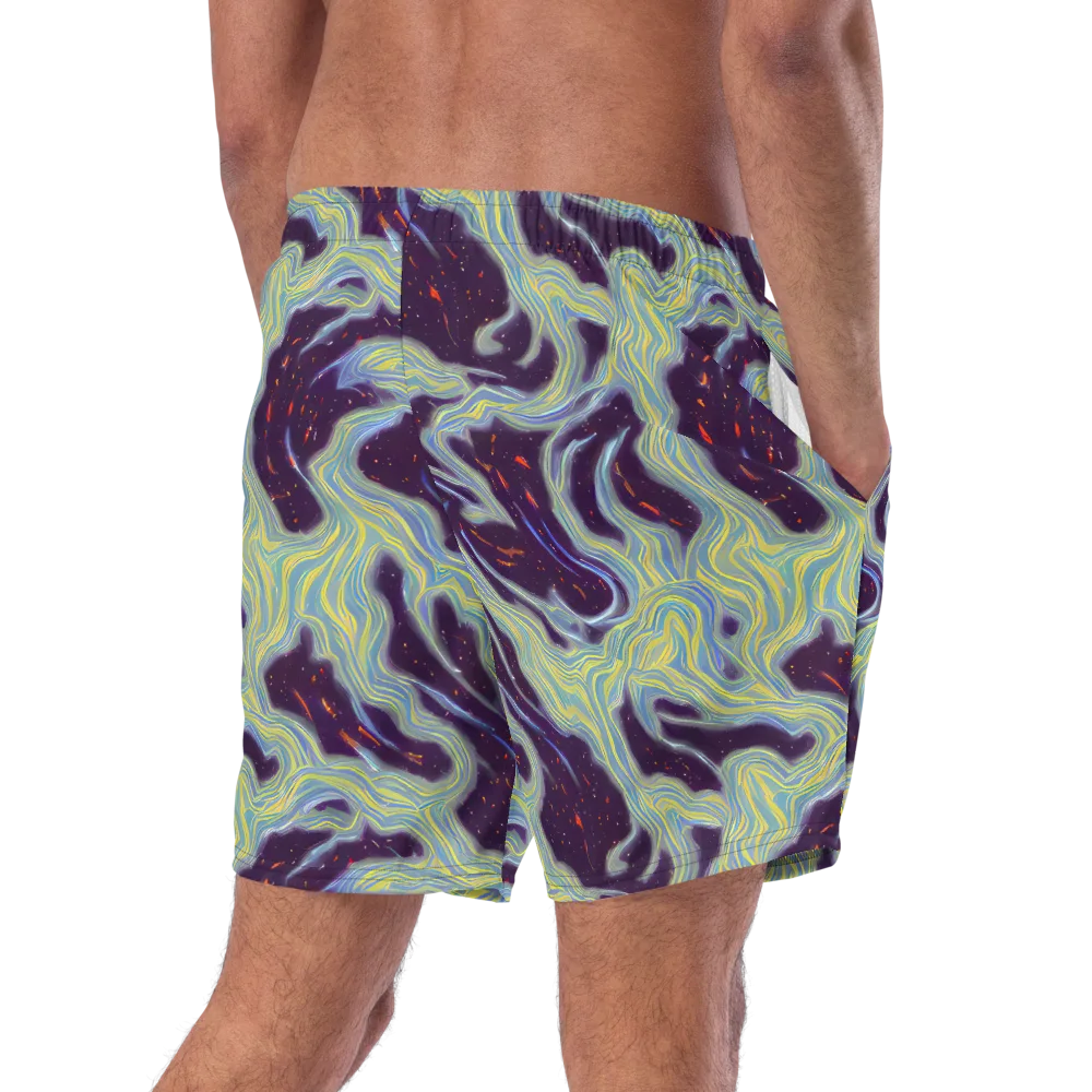 Celestial Tides on Swim Trunks — Right Back