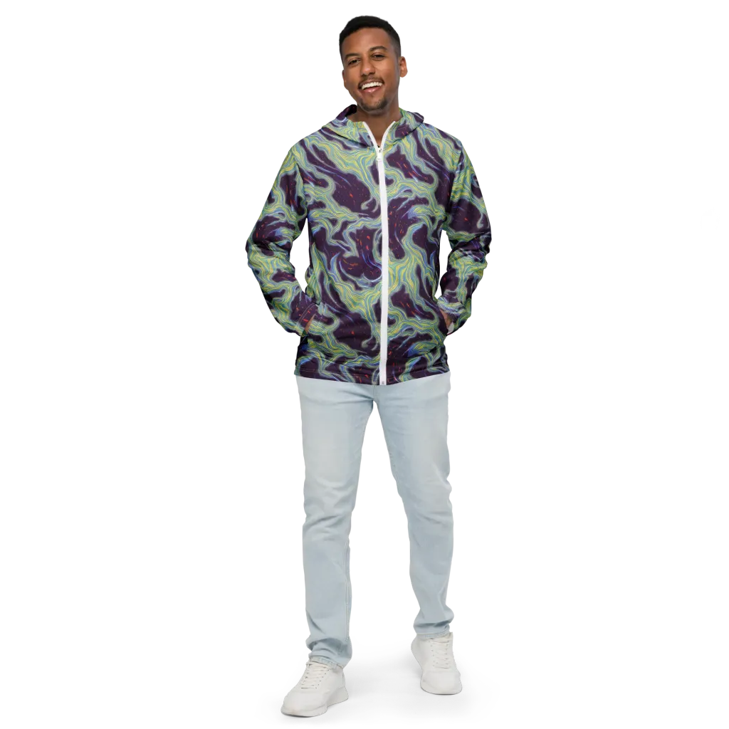 Celestial Tides on Men's Windbreaker — Front
