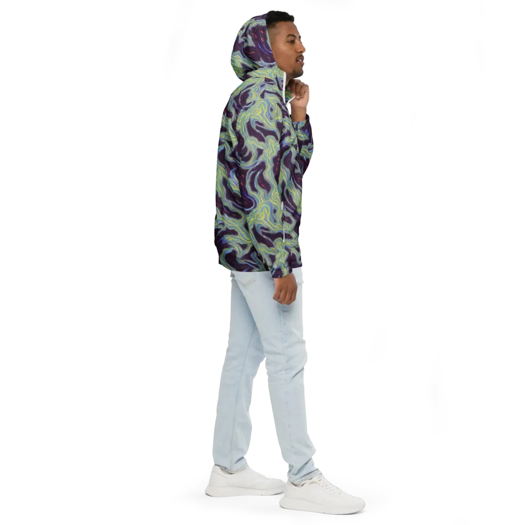 Celestial Tides on Men's Windbreaker — Right