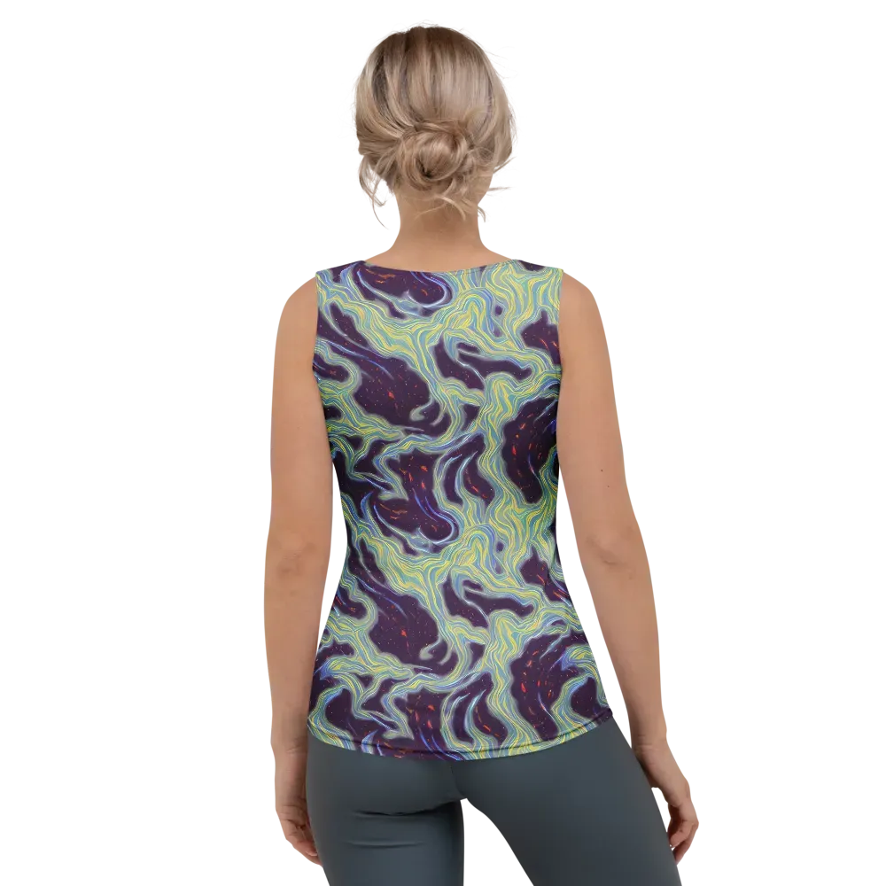 Celestial Tides on Women's Tank Top — Back