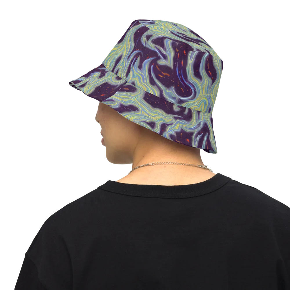 Celestial Tides on Reversible Bucket Hat — Back Inside