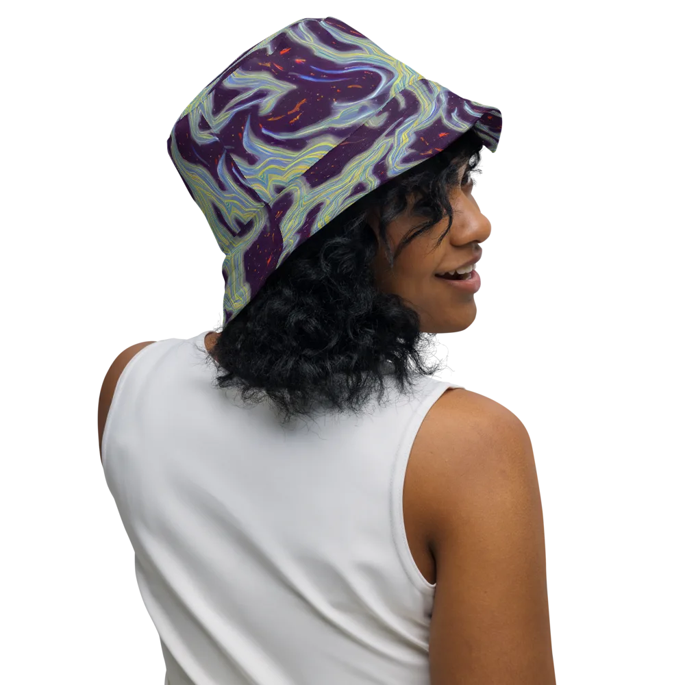 Celestial Tides on Reversible Bucket Hat — Right Outside