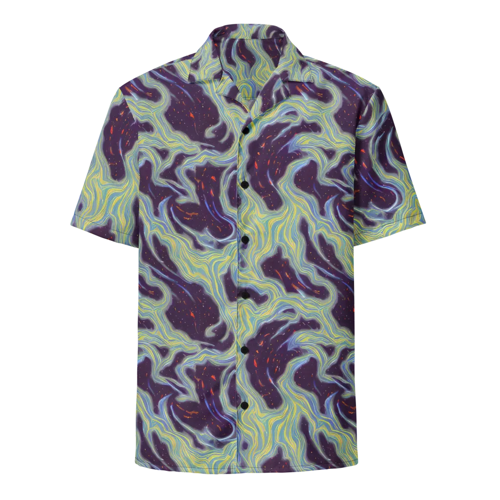 Celestial Tides on Button Shirt — Front