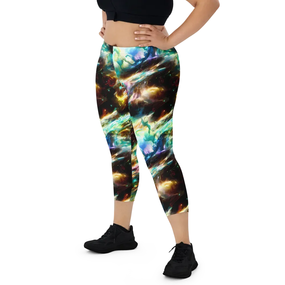Opal Thunder on Capri Leggings — Front