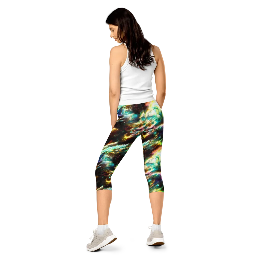 Opal Thunder on Capri Leggings — Back