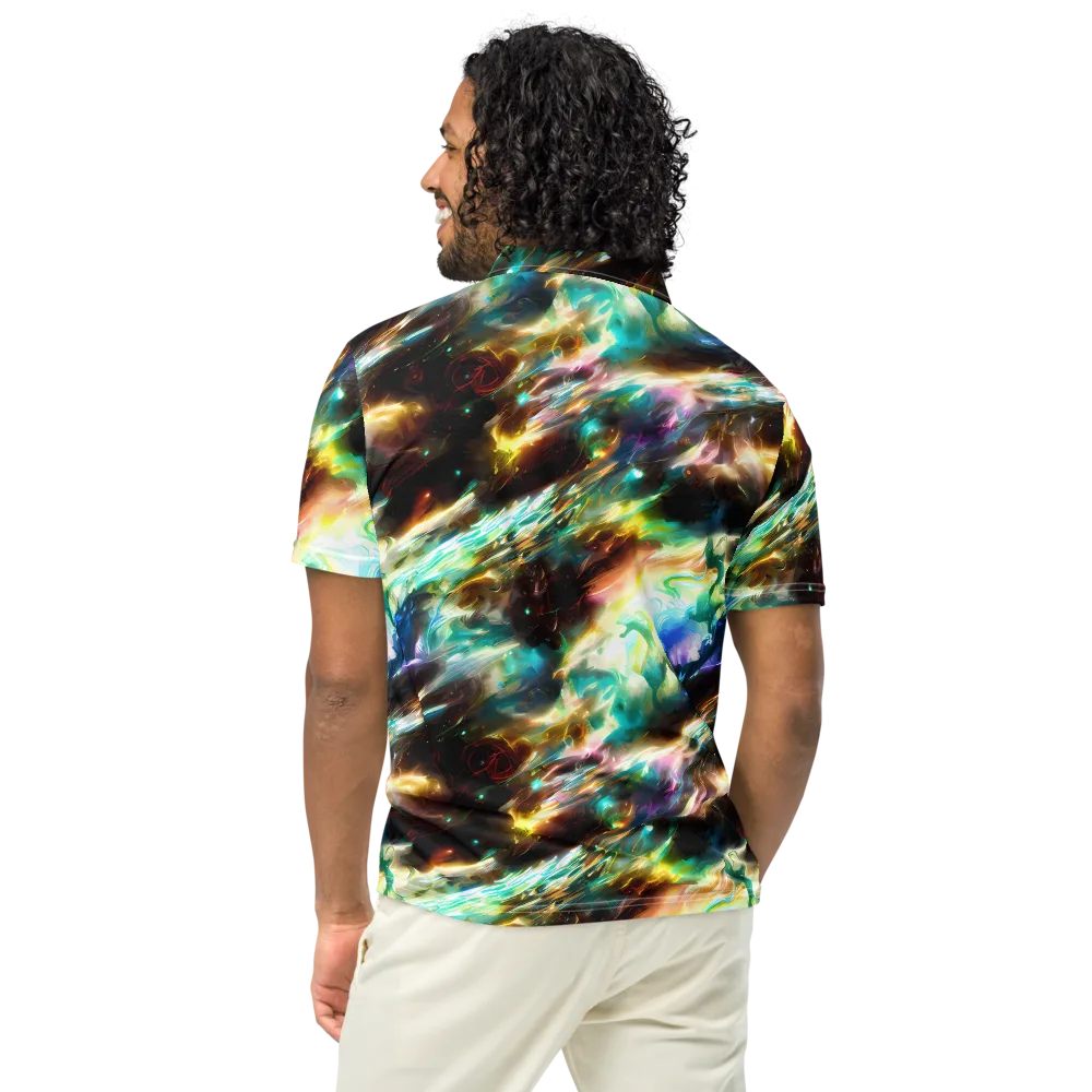 Opal Thunder on Men's Slim Fit Polo Shirt — Back