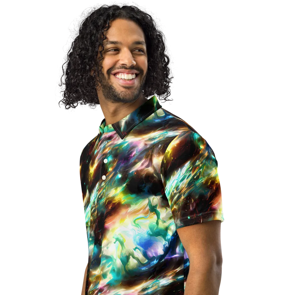 Opal Thunder on Men's Slim Fit Polo Shirt — Left Front