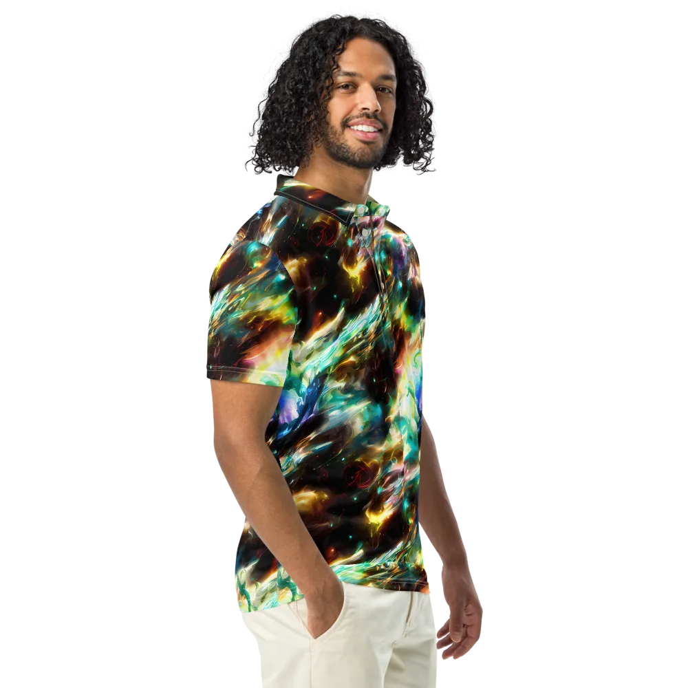 Opal Thunder on Men's Slim Fit Polo Shirt — Right Front