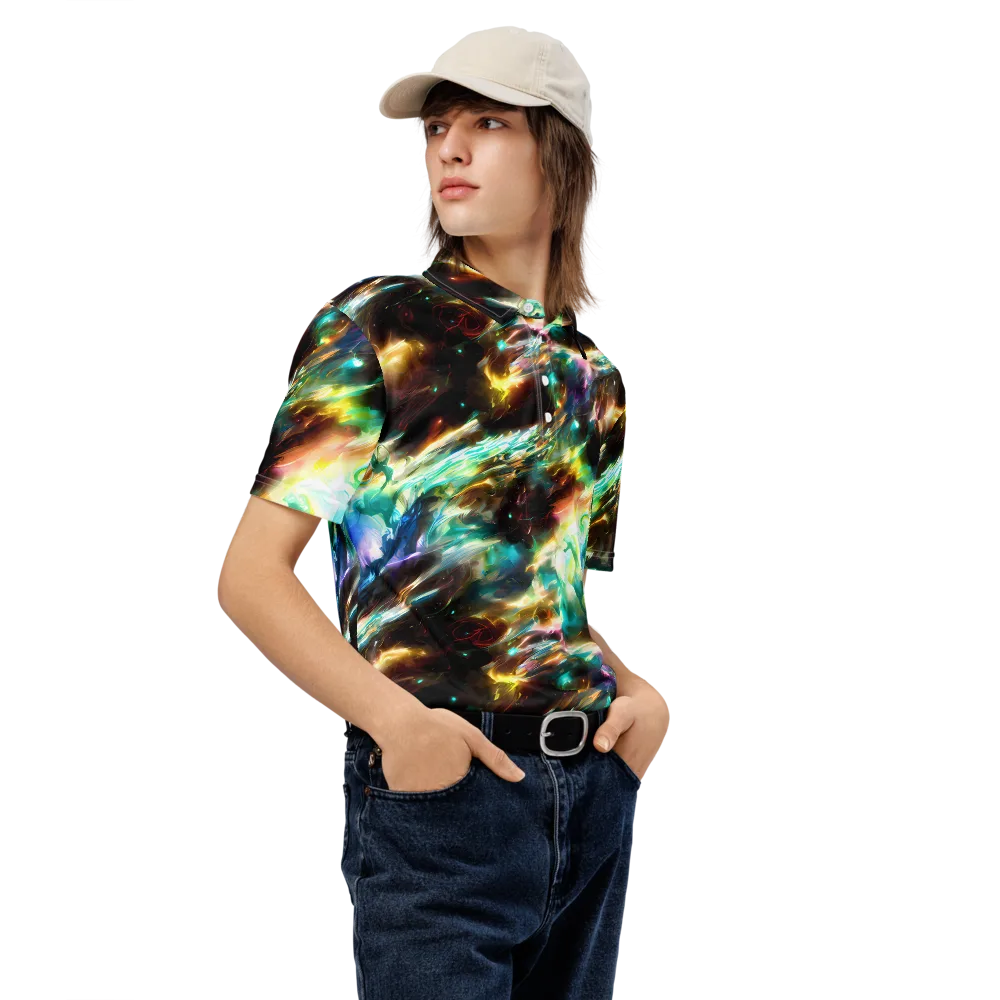 Opal Thunder on Men's Slim Fit Polo Shirt — Right Front