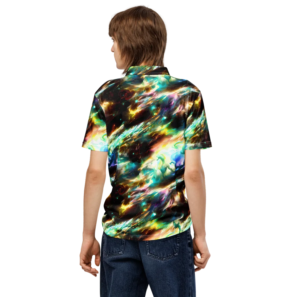 Opal Thunder on Men's Slim Fit Polo Shirt — Back