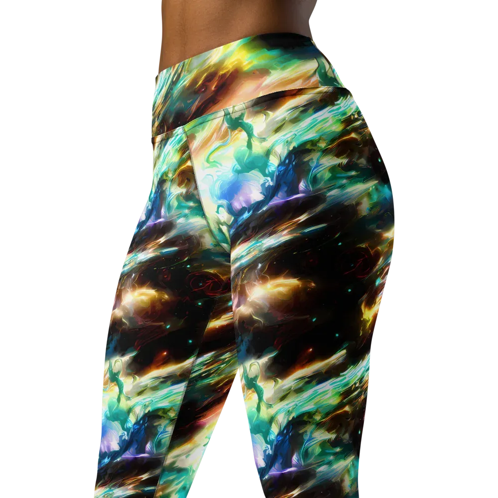 Opal Thunder on Yoga Leggings — Left Front